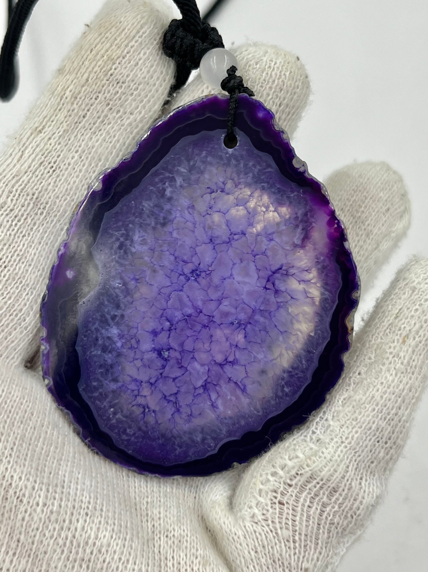 Einzigartige Anhänger /Der Wolf /Achat/Hand bemalt Juwelen und tragbare Kunst /Natur Schmuck