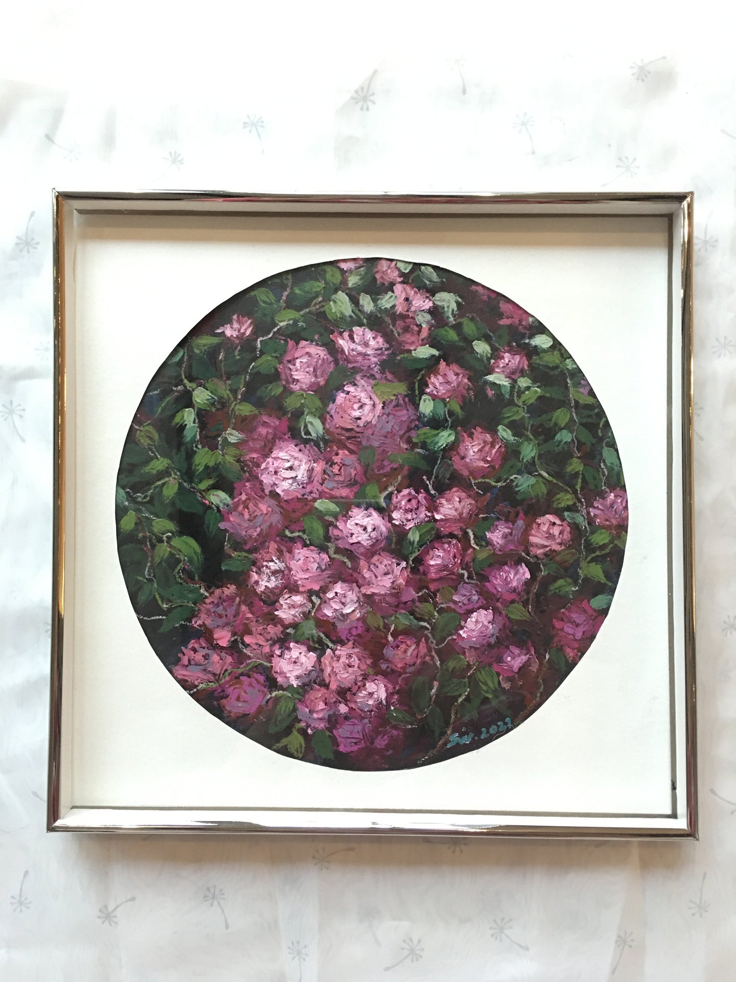 Original Malerei Kunstgemälde Blummen Unikat/mit Rahmen