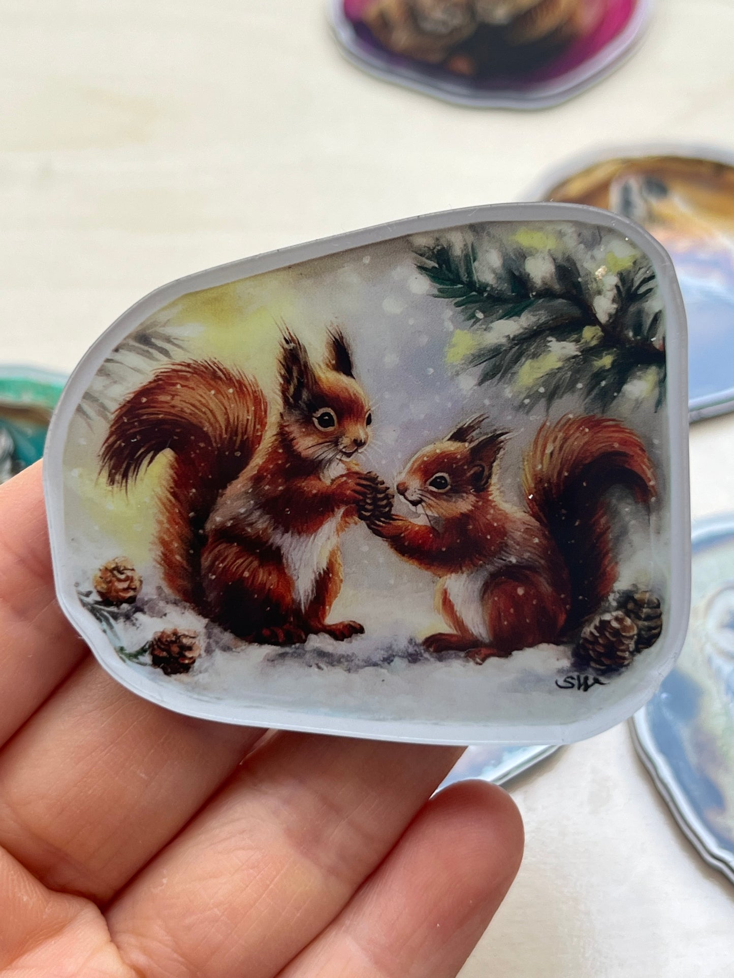 Kühlschrankmagnete, Das Eichhörnchen,Kühlschrankdekoration, Kunstdruck