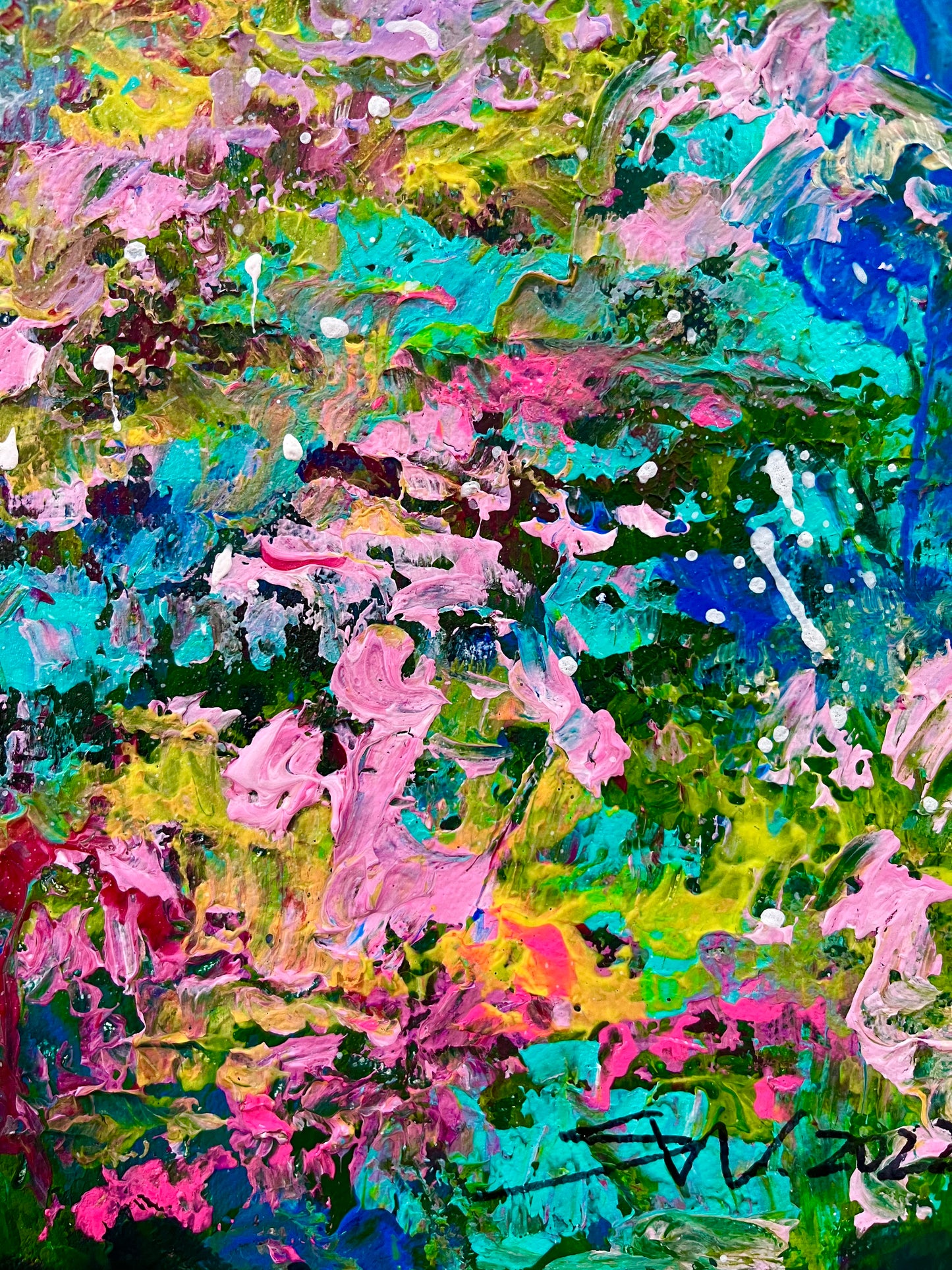 Original acrylic painting, Abstract Kunst Landschaft,Acryl auf Leinwand, Wandkunst,Handgefertigt