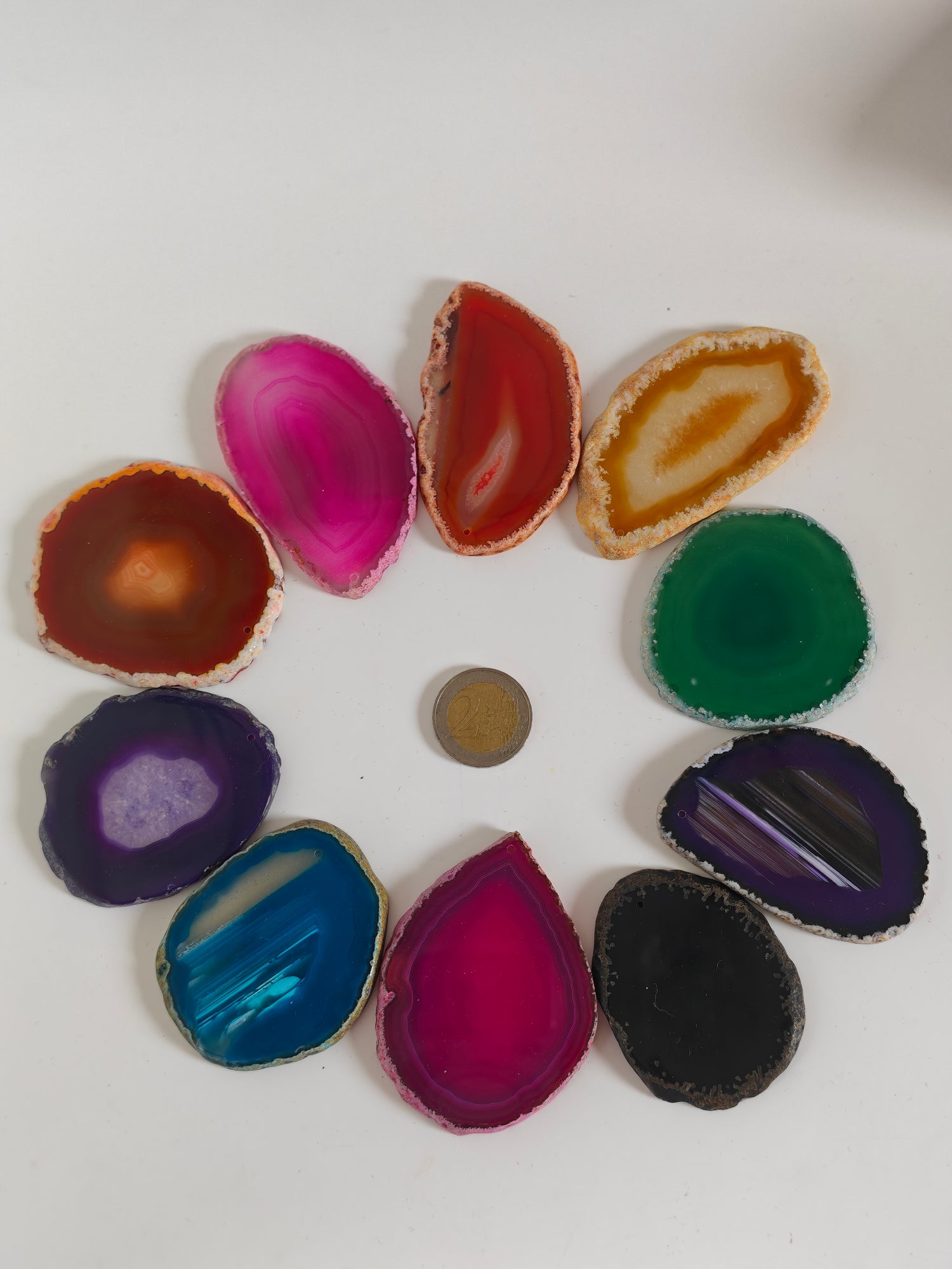 Bunte Achatscheibe