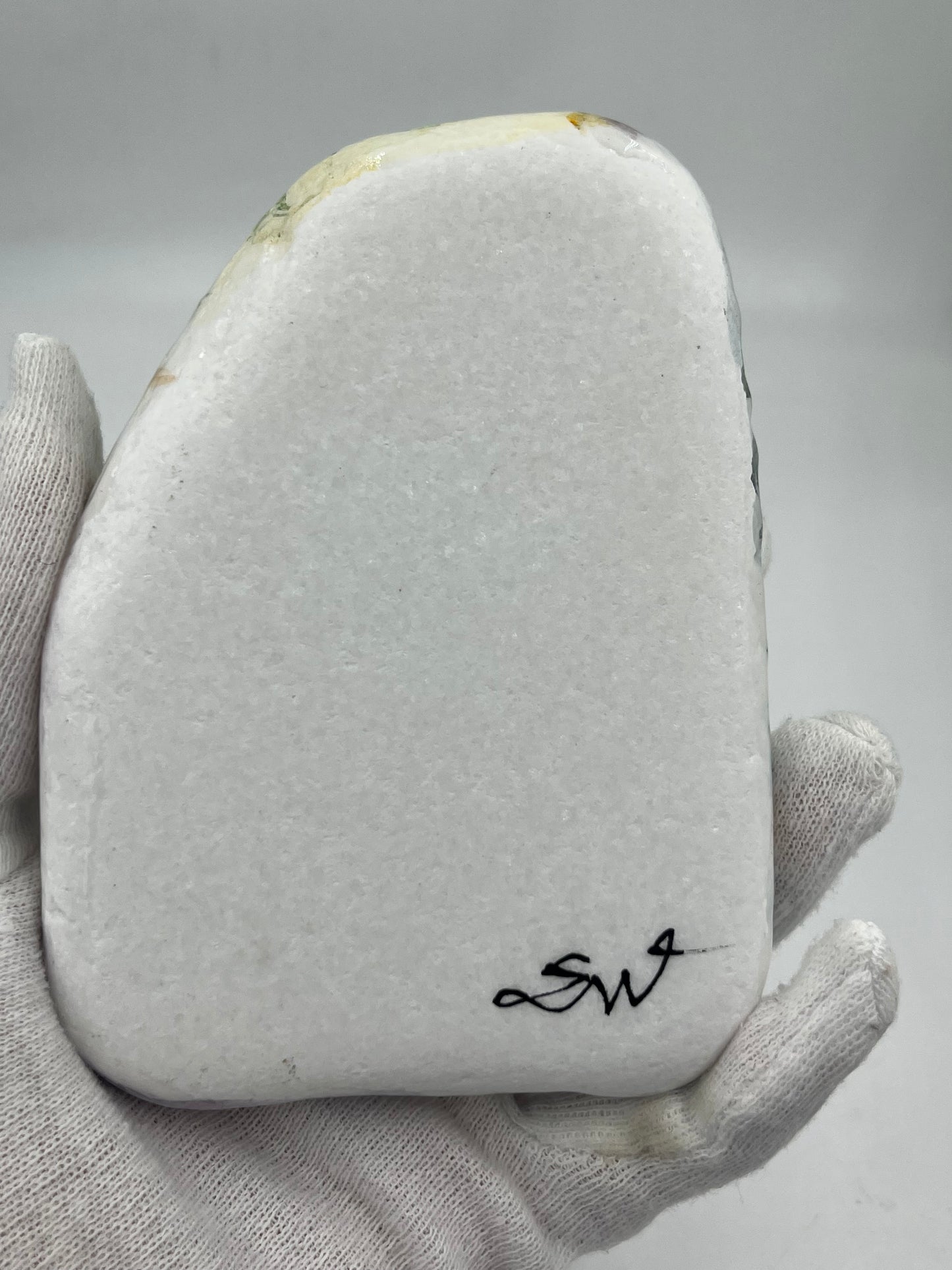 Einzigartig handbemalte Stein/Winterliche Szenerie /inklusive Tischstaffelei