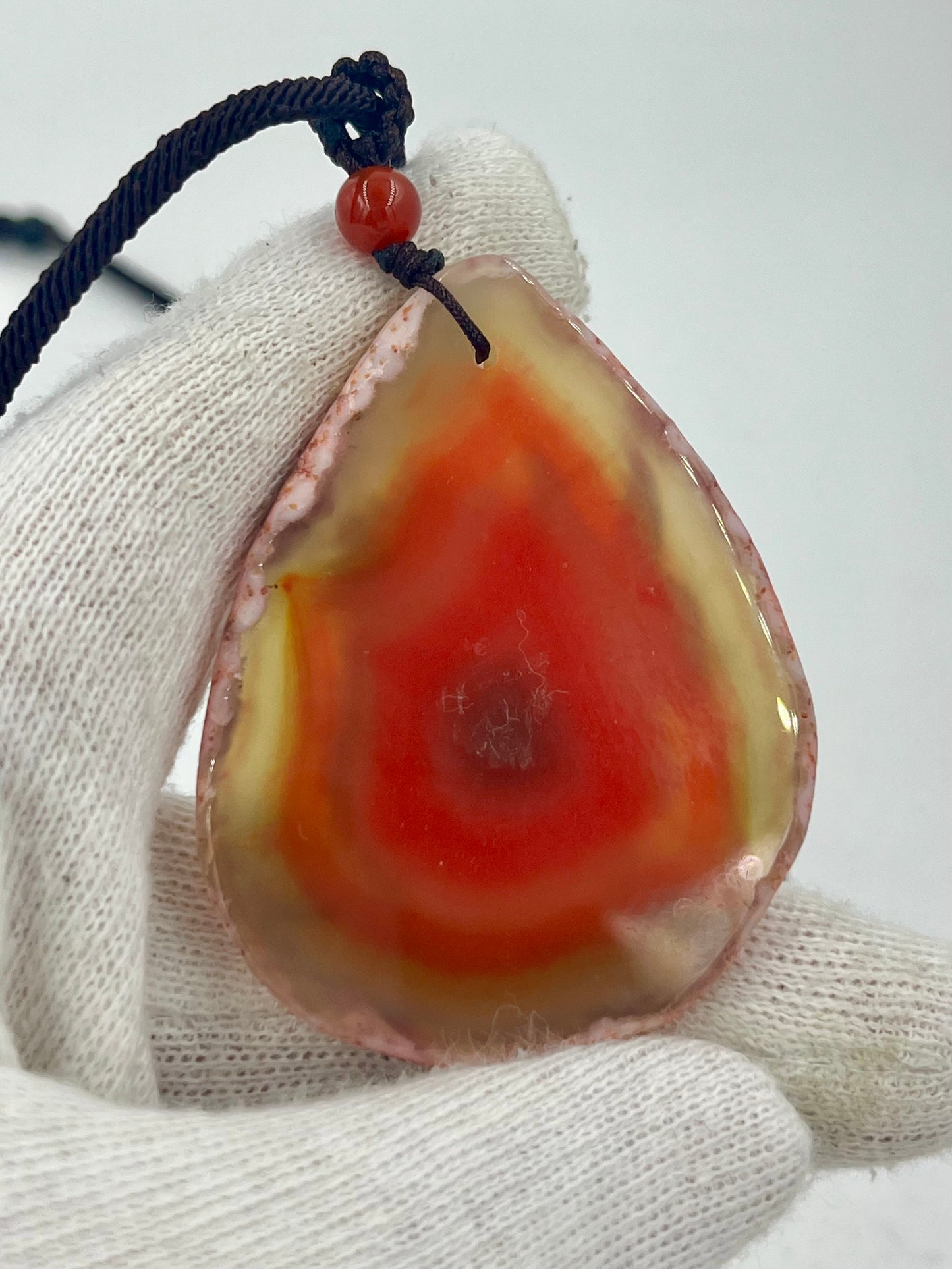 Einzigartige Anhänger /Das Eichhörnchen/Achat/Hand bemalt Juwelen und tragbare Kunst /Natur Schmuck