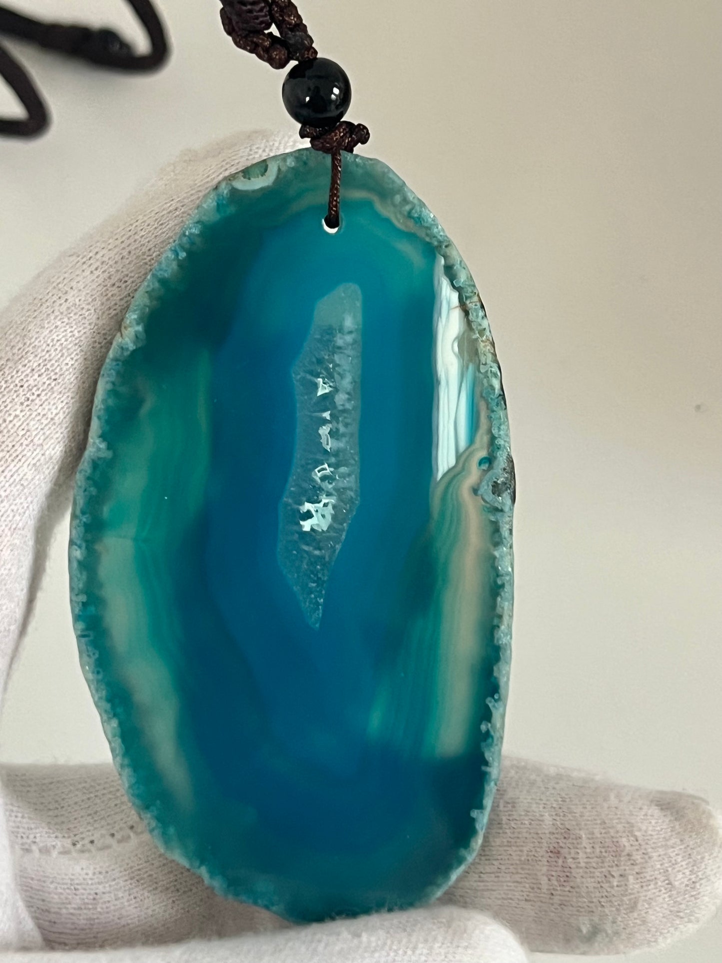 Einzigartige Anhänger /Der Eule /Achat/Hand bemalt Juwelen und tragbare Kunst /Natur Schmuck