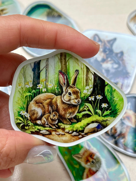 Kühlschrankmagnete, Der Hase ,Kühlschrankdekoration, Kunstdruck