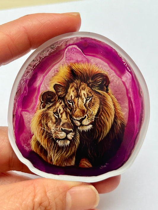 Kühlschrankmagnete, Die Löwen ,Kühlschrankdekoration, Kunstdruck