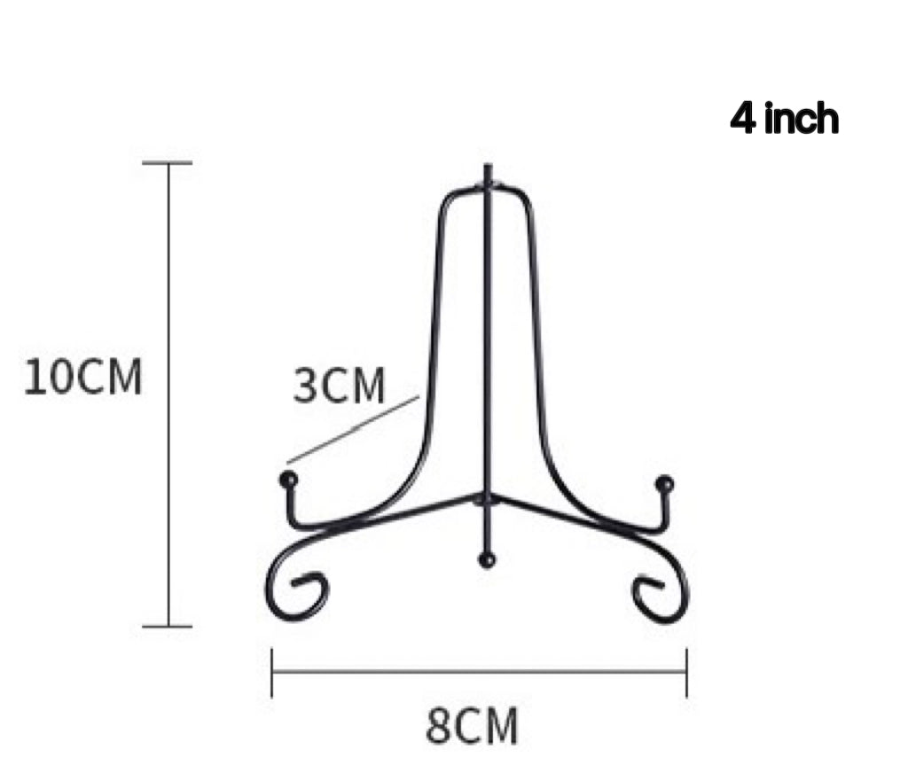 Schwarz Eisen Staffelei Ständer für Steine,dekorative Platte, Tischkunst 4Zoll-8Zoll