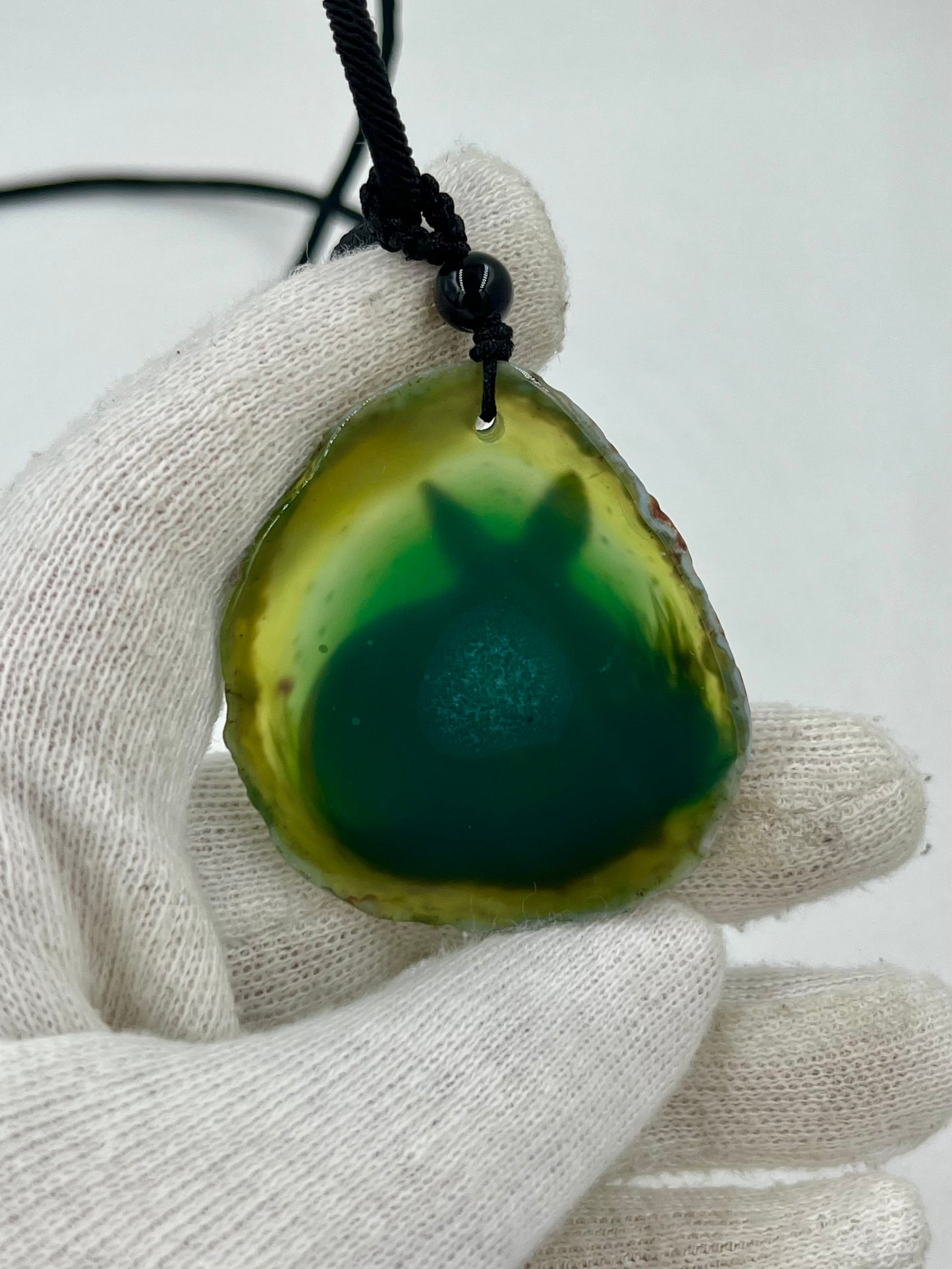 Einzigartige Anhänger /das Reh/Achat/Hand bemalt Juwelen und tragbare Kunst /Natur Schmuck