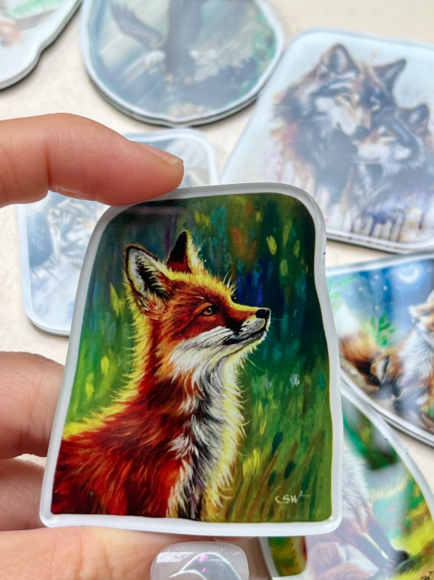 Kühlschrankmagnete, der Fuchs ,Kühlschrankdekoration, Kunstdruck