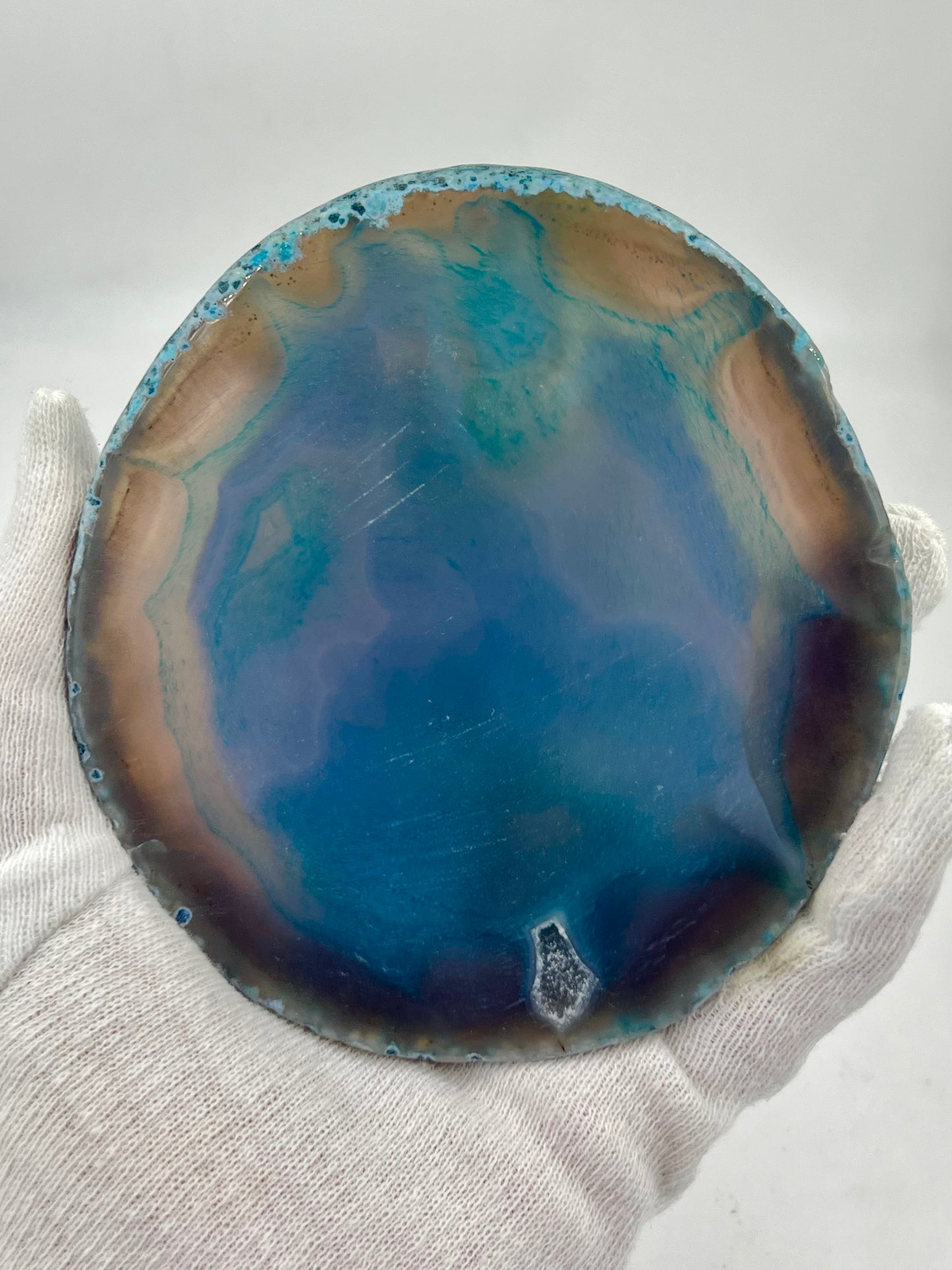 Einzigartige bemalt Achatscheibe/Das Eichhörnchen/Hand bemalt /Deko/Tierpotrait/ink.Metallständer