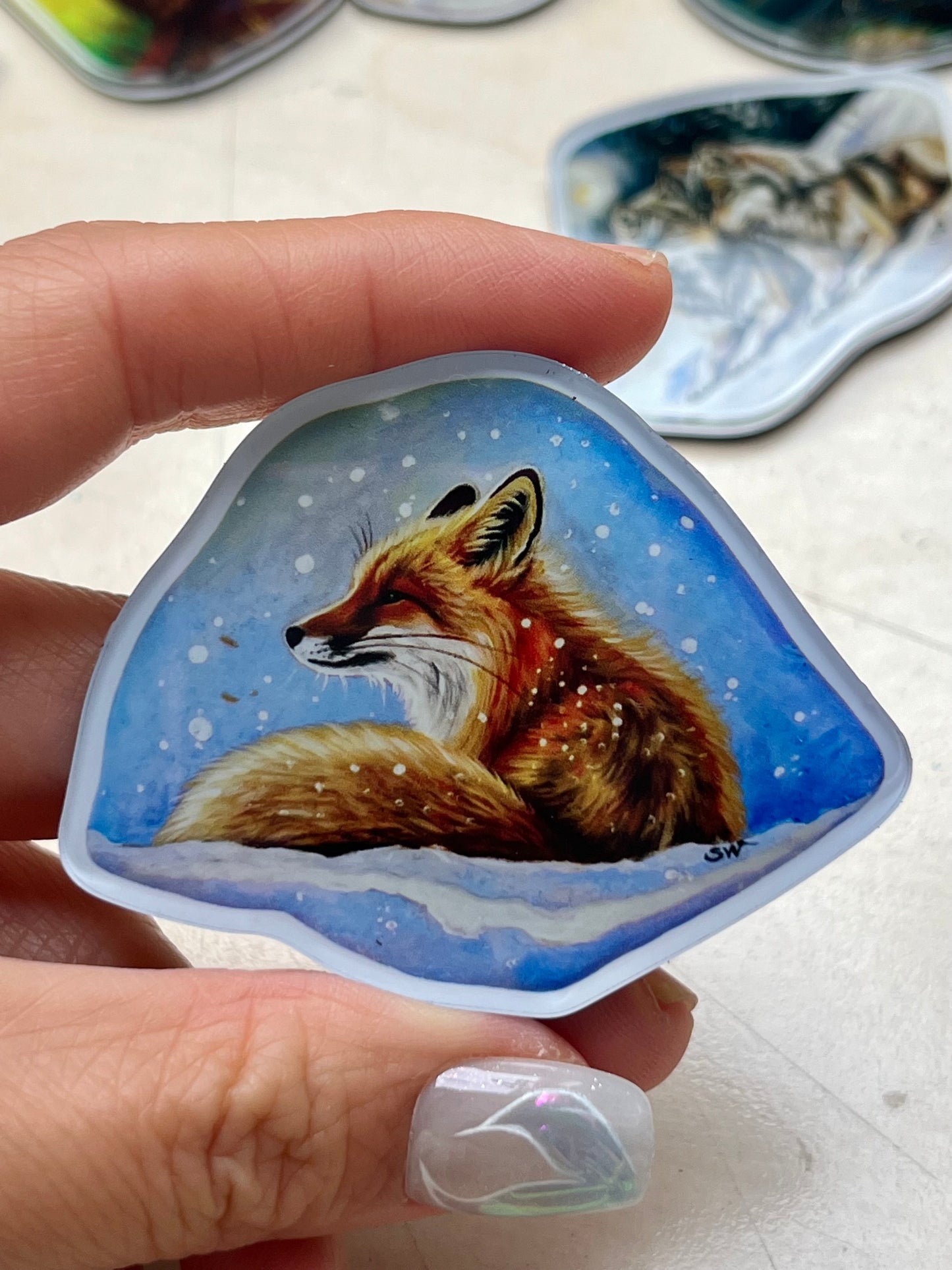 Kühlschrankmagnete, der Fuchs ,Kühlschrankdekoration, Kunstdruck