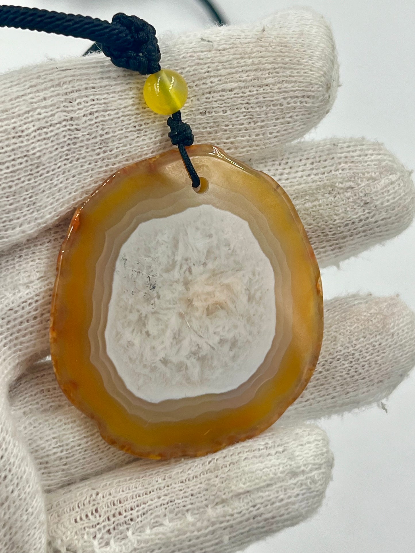 Einzigartige Anhänger /Der Fuchs und der Schmetterling /Achat/Hand bemalt Juwelen und tragbare Kunst /Natur Schmuck