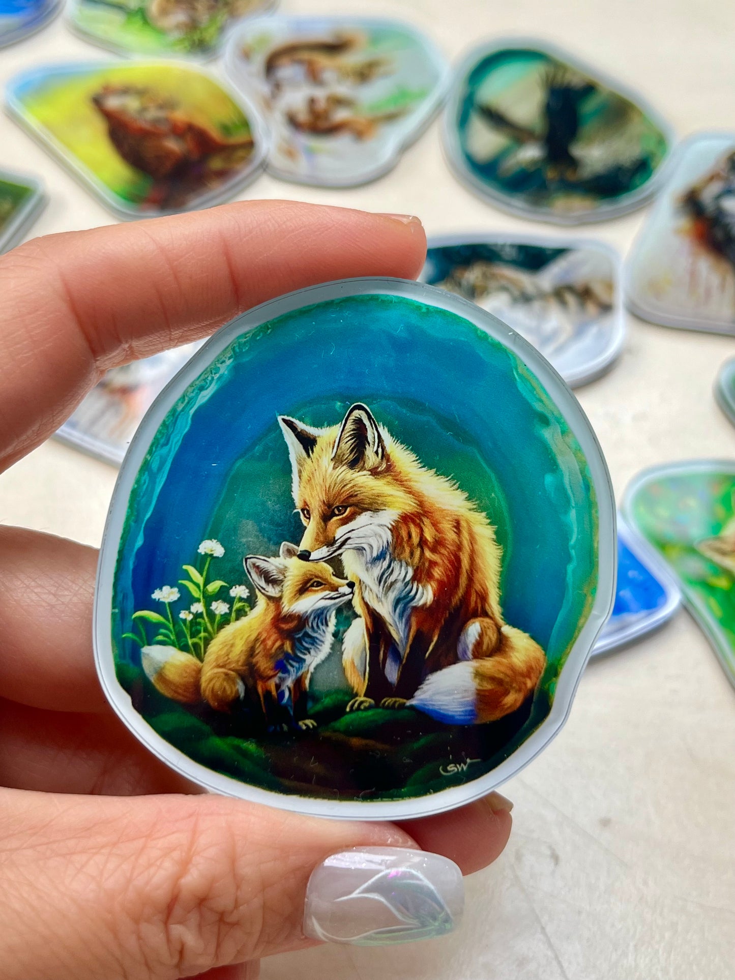 Kühlschrankmagnete, der Fuchs ,Kühlschrankdekoration, Kunstdruck