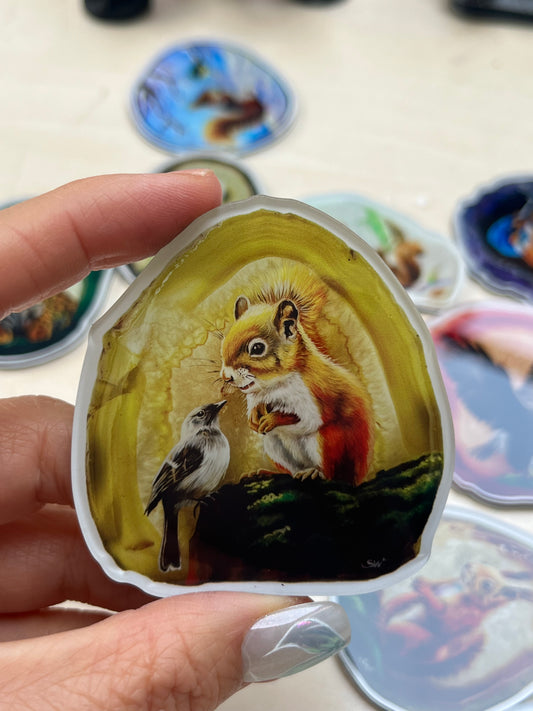 Kühlschrankmagnete, Das Eichhörnchen,Kühlschrankdekoration, Kunstdruck