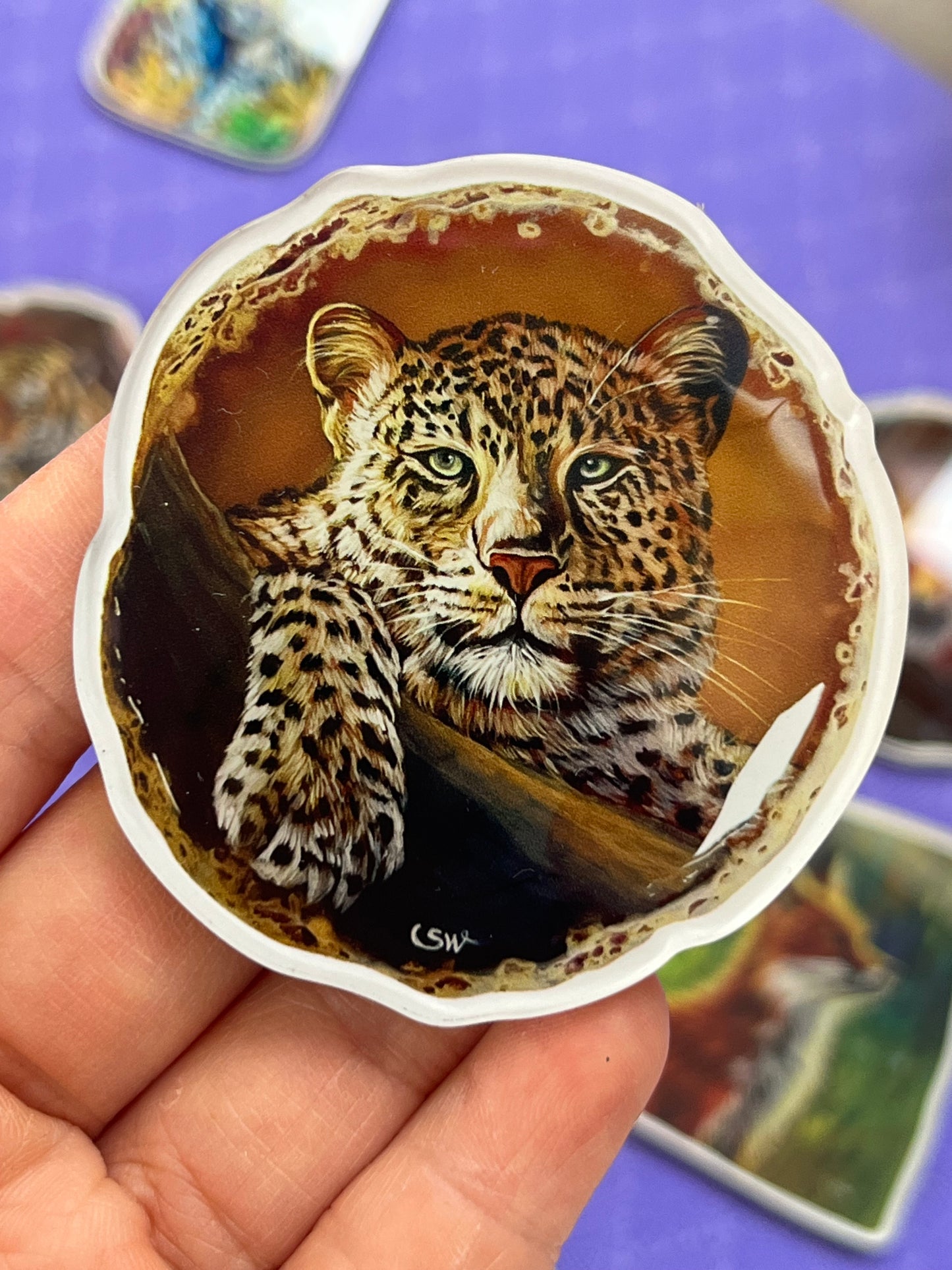 Kühlschrankmagnete, Der Leopard ,FuchsKühlschrankdekoration, Kunstdruck