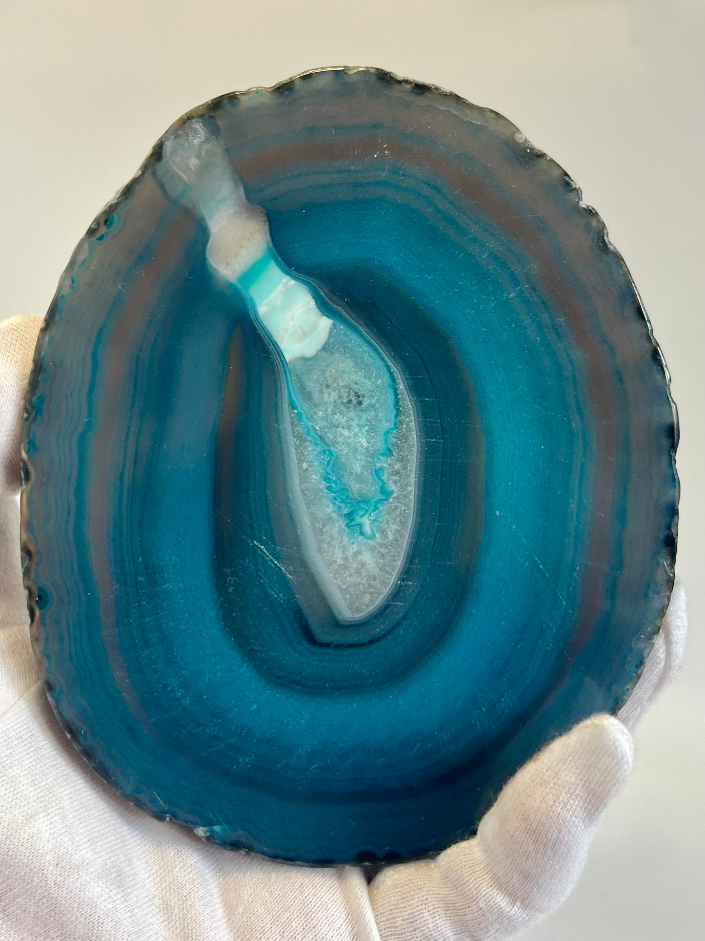 Einzigartige bemalt Achatscheibe/Der Tiger /Hand bemalt /Deko/Tierpotrait/ink.Metallständer