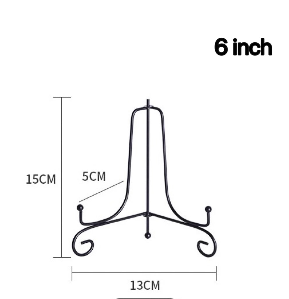 Schwarz Eisen Staffelei Ständer für Steine,dekorative Platte, Tischkunst 4Zoll-8Zoll