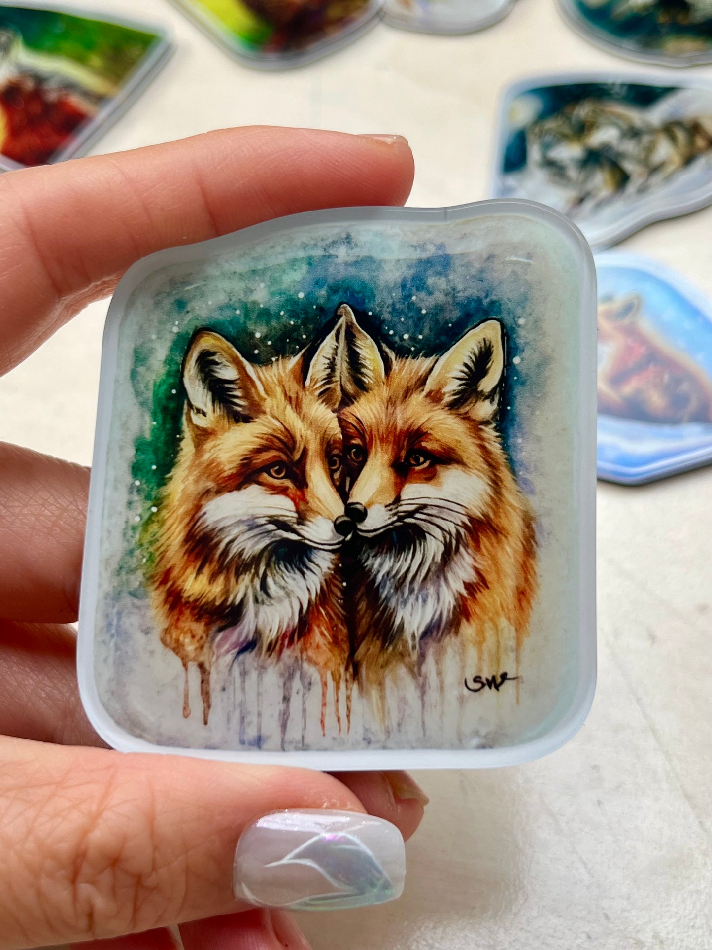 Kühlschrankmagnete, der Fuchs ,Kühlschrankdekoration, Kunstdruck