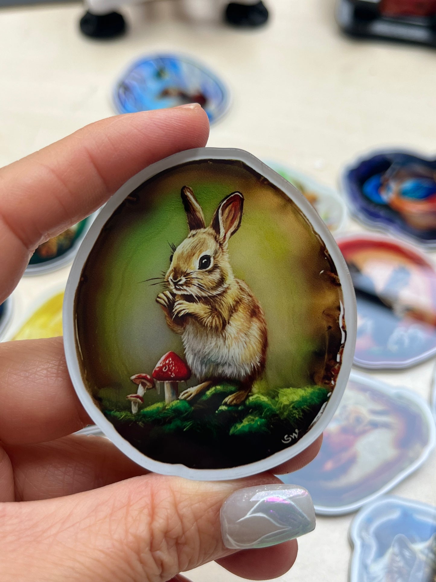 Kühlschrankmagnete, Der Hase ,Kühlschrankdekoration, Kunstdruck
