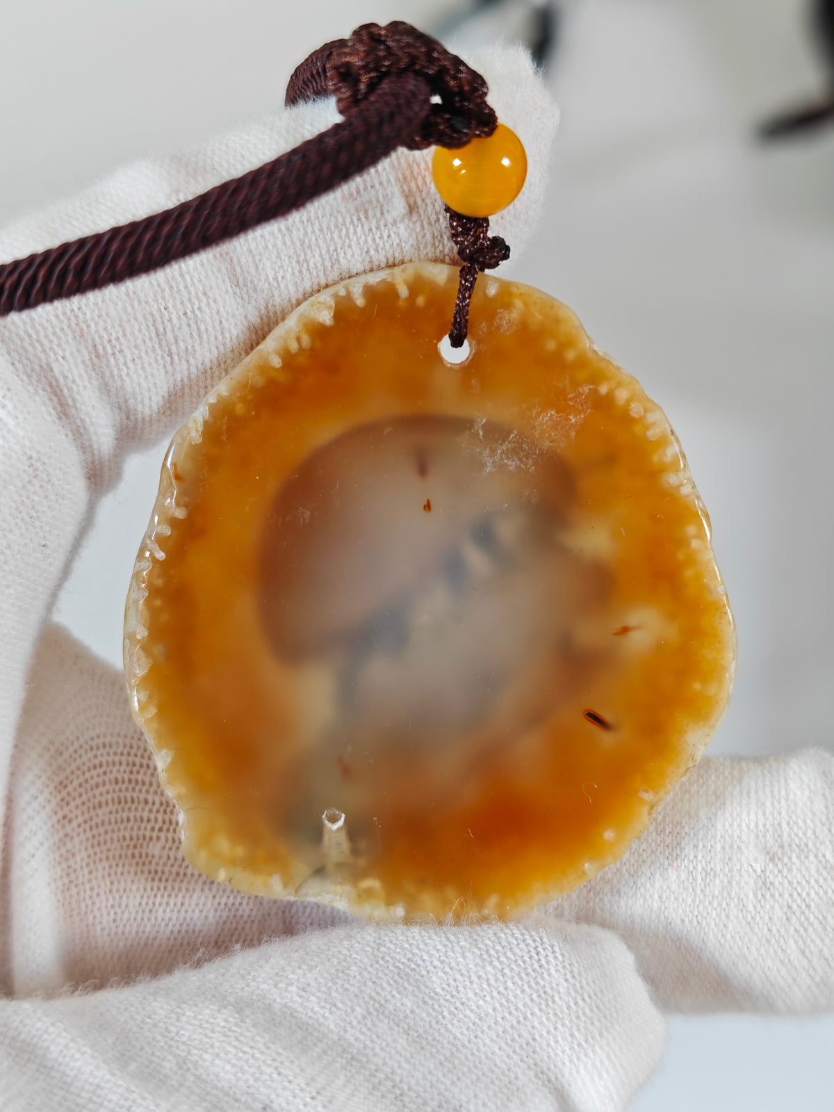 Einzigartige Anhänger /Marienkäfer/Achat/Hand bemalt Juwelen und tragbare Kunst /Natur Schmuck